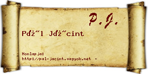 Pál Jácint névjegykártya